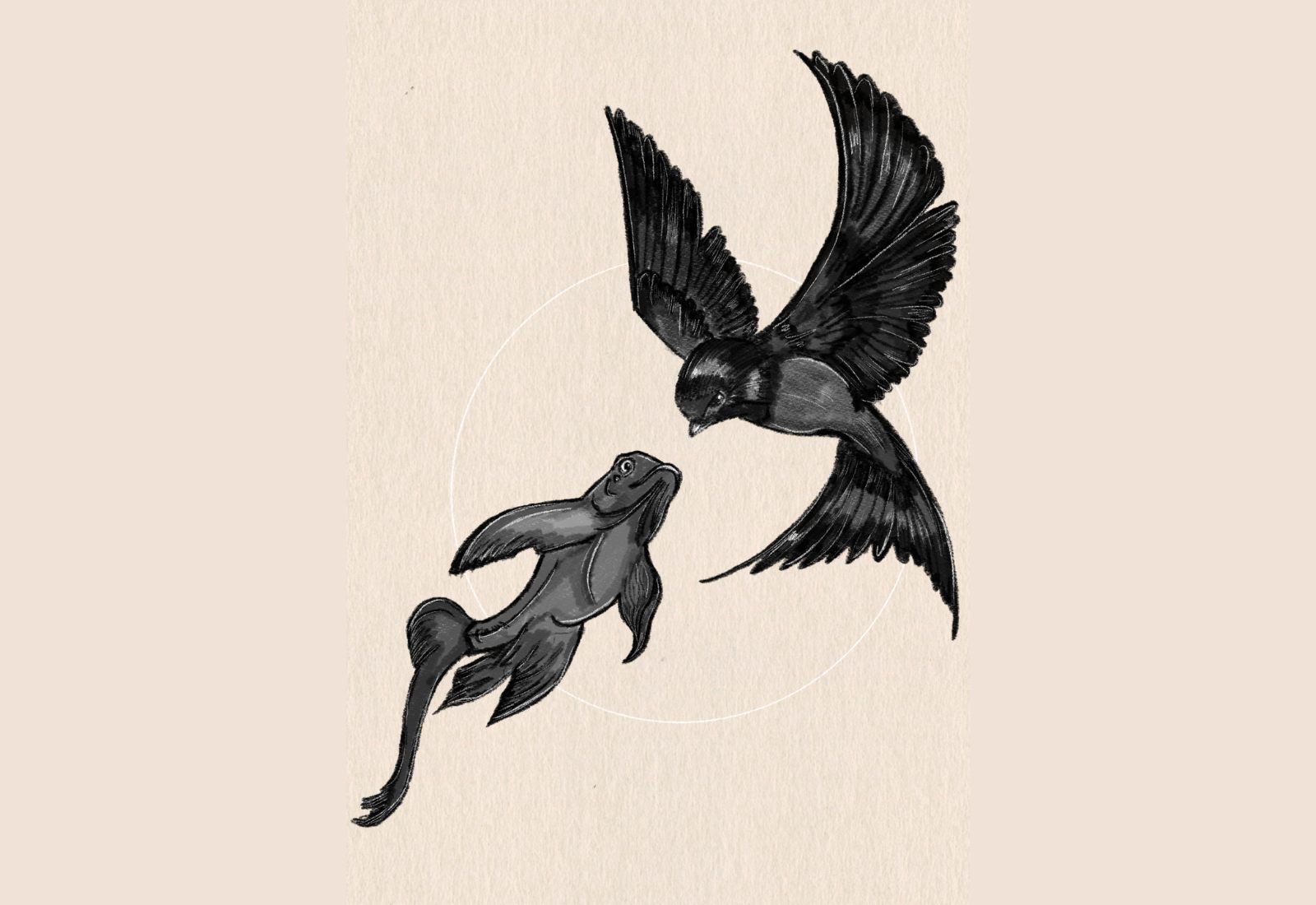Un cielo hecho de tinta y piel — ilustraciones para libro