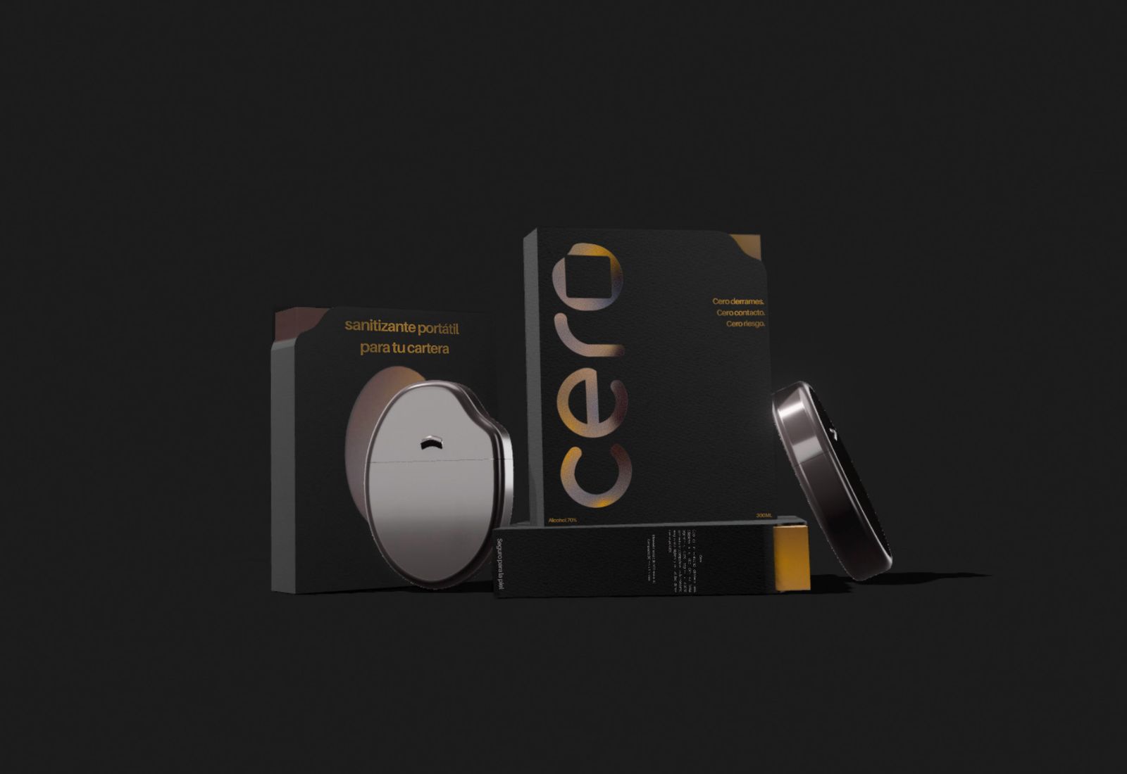 Cero — packaging completo junto al producto