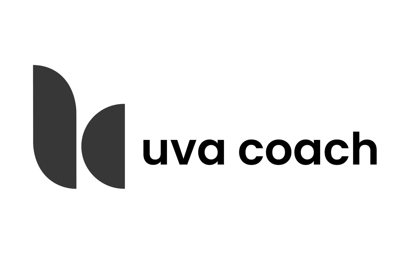 Logotipo Uva Coach en negro