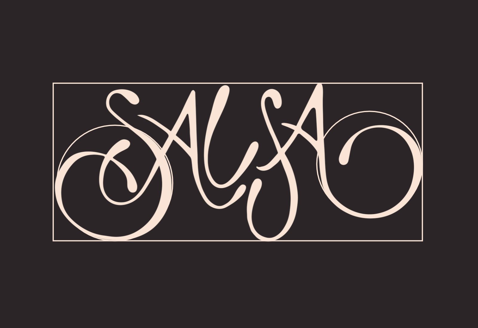 Grilla de construcción del logotipo Salsa